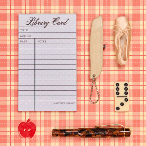 Library Card Reading Memo Pad