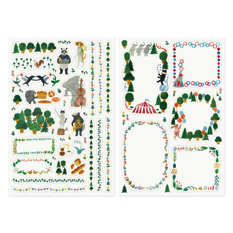 Forest Animal Decoration Sticker Sheets Set of 2