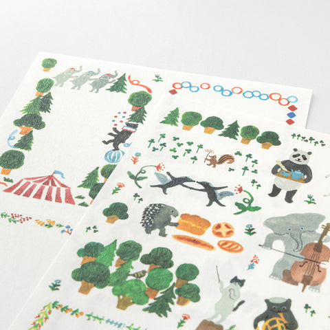 Forest Animal Decoration Sticker Sheets Set of 2