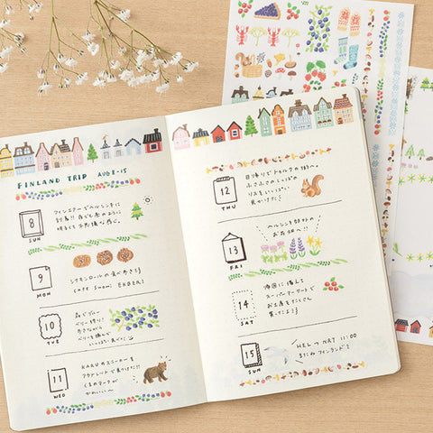 Scandinavia Decoration Sticker Sheets Set of 2