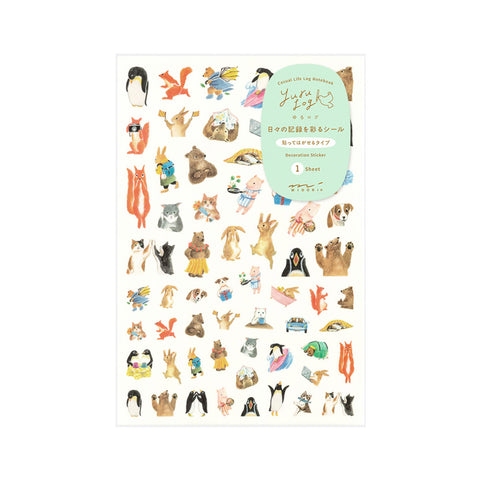 Animal Decoration Stickers Single Sheet