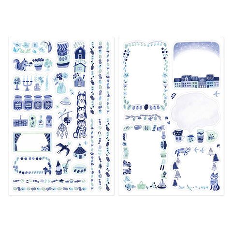 Blue Nordic Sticker Sheets Set of 2