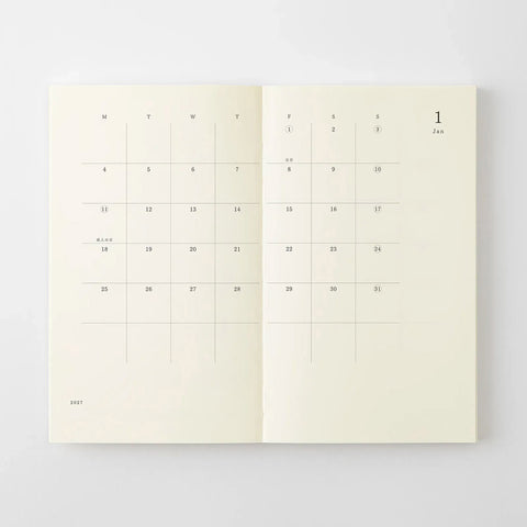 MD 2027 Notebook Diary Monthly B6 Slim