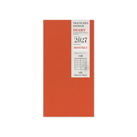 Traveler's Notebook 2027 Diary Refill Monthly