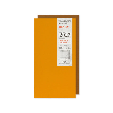 Traveler's Notebook 2027 Diary Refill Weekly Vertical