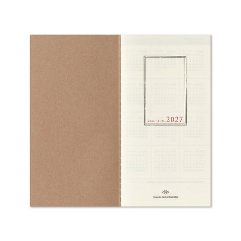 Traveler's Notebook 2027 Diary Refill Weekly Vertical