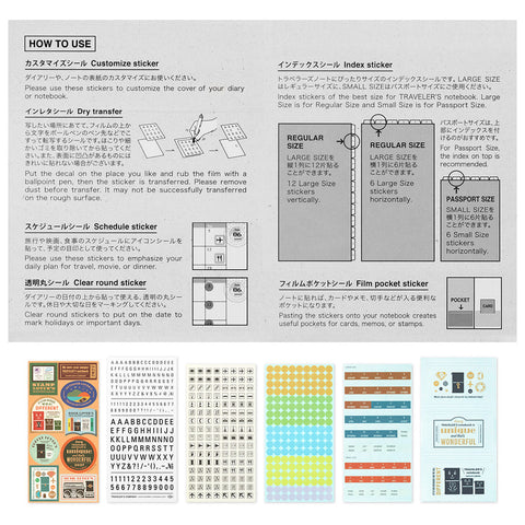 Traveler's Notebook 2027 Diary Refill Sticker Set