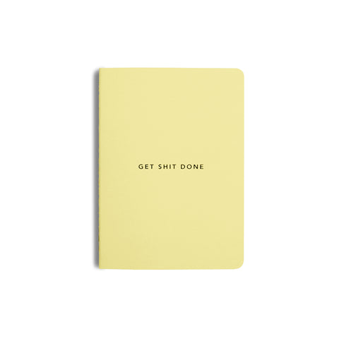 Get Shit Done Minimal Notebook A5 Lemon