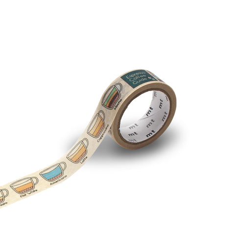 Upcycle Espresso Coffee Guide Washi Tape Single Roll