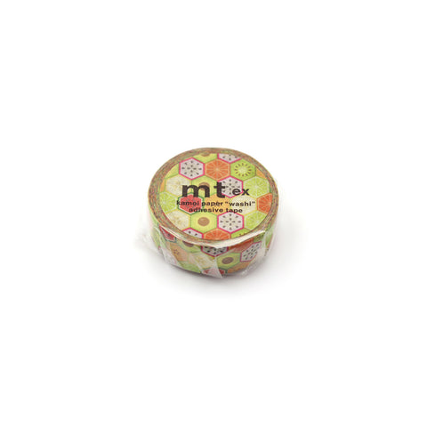 Hexagon Fruits Washi Tape Single Roll