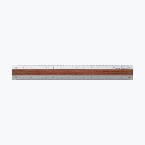 Aluminium Ruler with Wood Insert 15cm