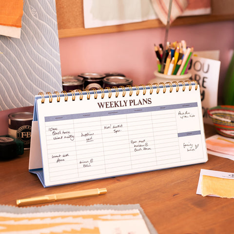 Paper Plans Spiral Top Weekly Desk Pad