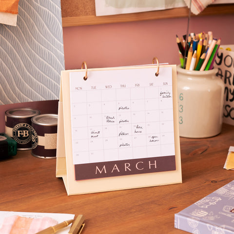 2026 Modern Type Desk Calendar