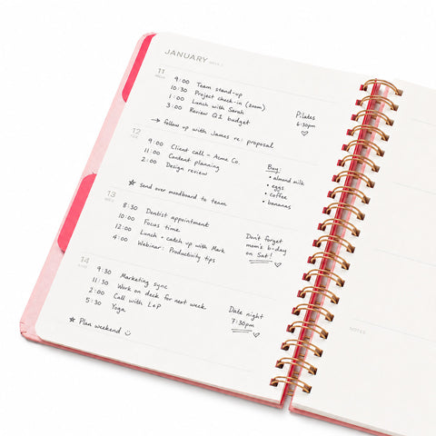 2027 Three of Hearts Weekly Diary