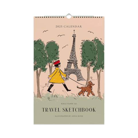 2025 Wall Calendar Travel Sketchbook