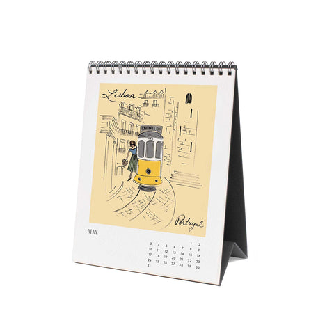 2026 Travel Sketchbook Desk Calendar