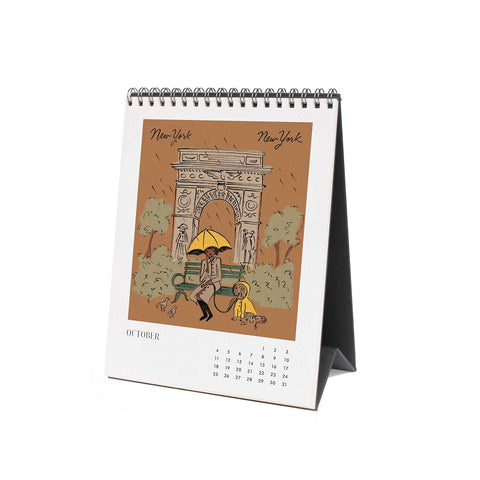 2026 Travel Sketchbook Desk Calendar