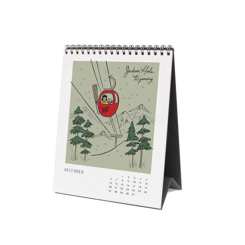 2026 Travel Sketchbook Desk Calendar