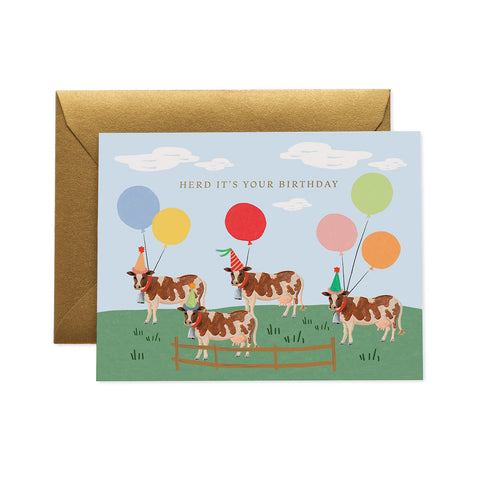 Herd It's Your Birthday Greeting Card