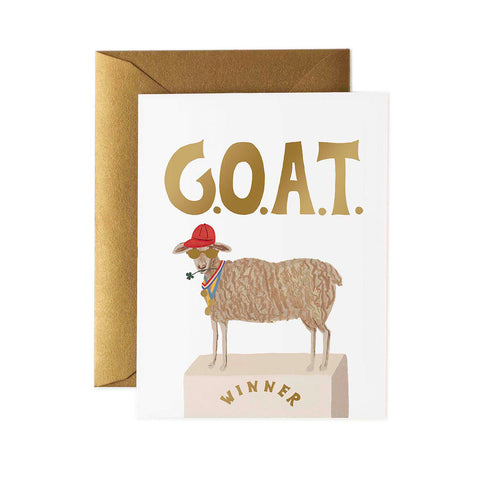 G.O.A.T. Greeting Card