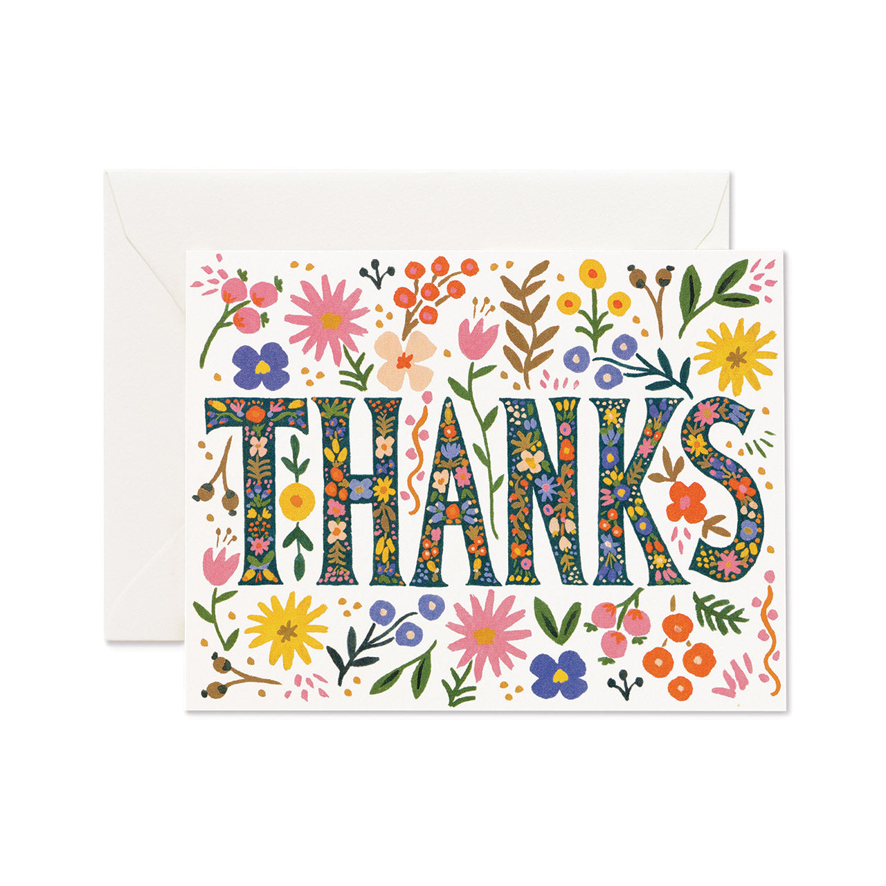 Rifle Paper Co. Floral Thanks Greeting Card – Milligram