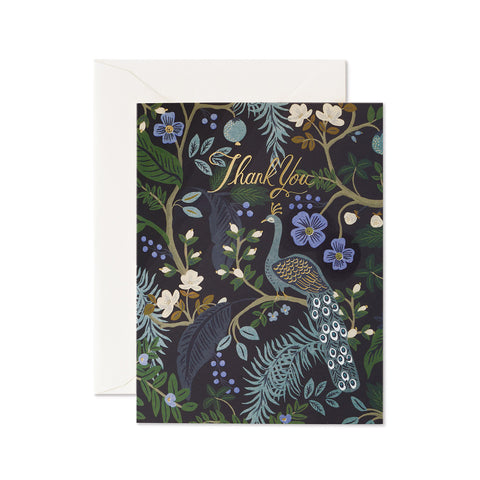 Peacock Thank You Greeting Card