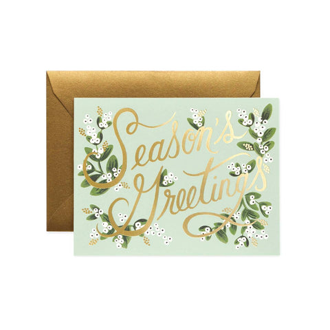 Mistletoe Season's Greetings Card