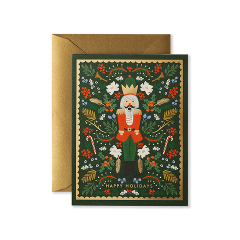 Evergreen Nutcracker Greeting Card