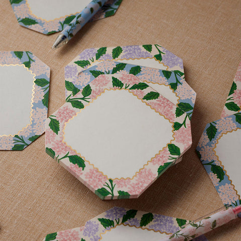 Pink Hydrangea Mini Notepad Trio
