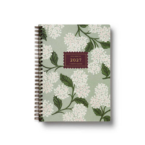 2027 Sage Hydrangea Weekly Spiral Planner