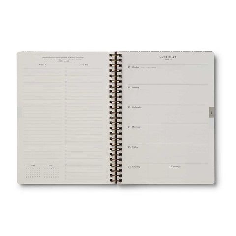 2027 Sage Hydrangea Weekly Spiral Planner