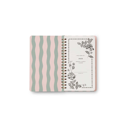 2025 Roses Spiral Planner Pocket