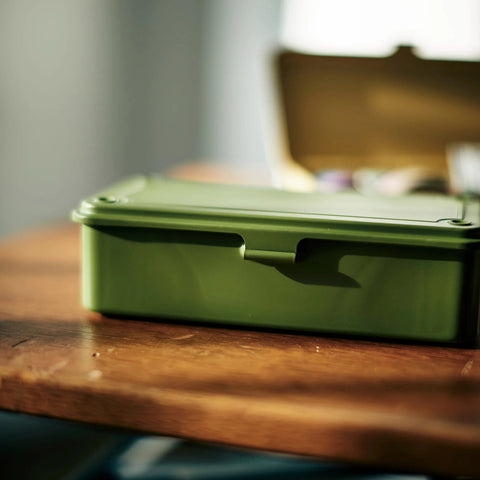 TOYO Trunk Shape Stacking Toolbox T-190 19cm Tea Green
