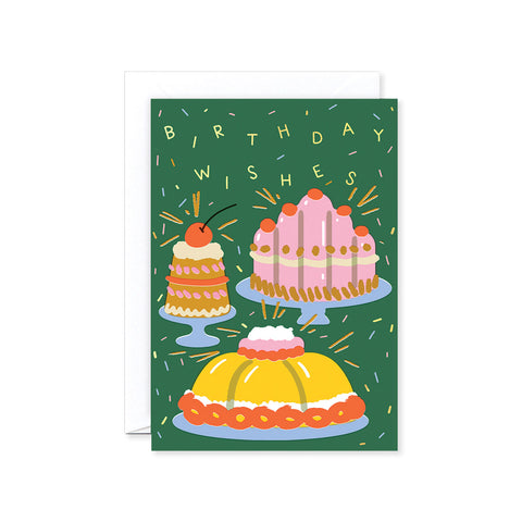 Birthday Wishes Cake Greeting Card