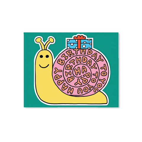 Birthday Snail Greeting Card