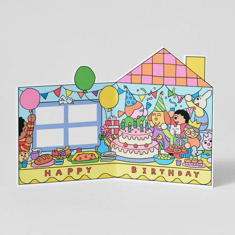 Birthday House Party Greeting Card