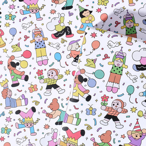 Dance Party Wrapping Sheet