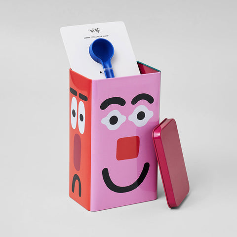 Faces Coffee Storage Tin