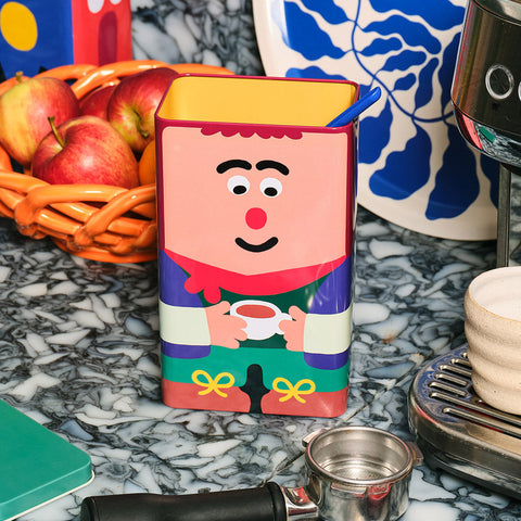 Lil Guy and Coffee Storage Tin