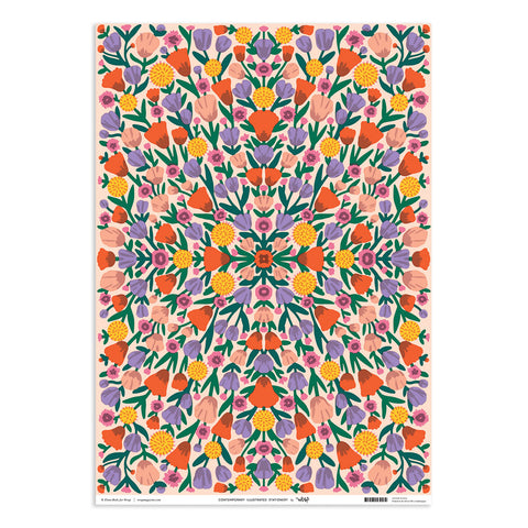 Floral Reflection Wrapping Sheet