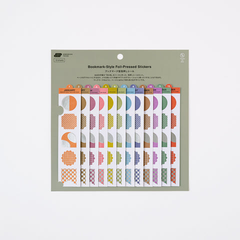 TSUKI no IRO Bookmark-Style Foil-Pressed Stickers