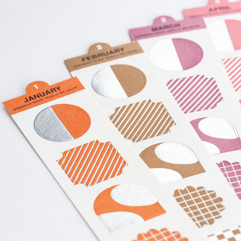 TSUKI no IRO Bookmark-Style Foil-Pressed Stickers