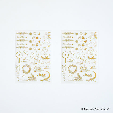 Moomin Foil-Stamped Clear Stickers