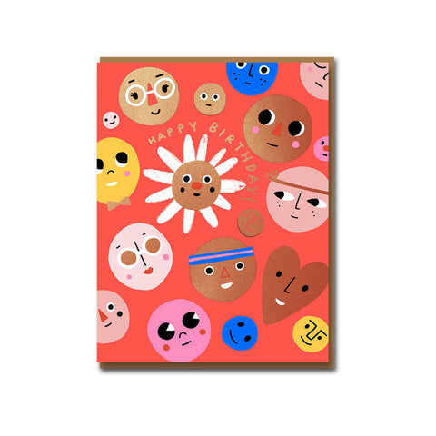 Happy Faces Greeting Card