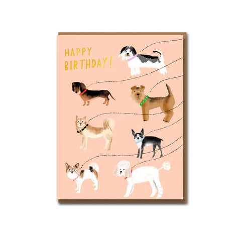 Out For A Walk Birthday Greeting Card