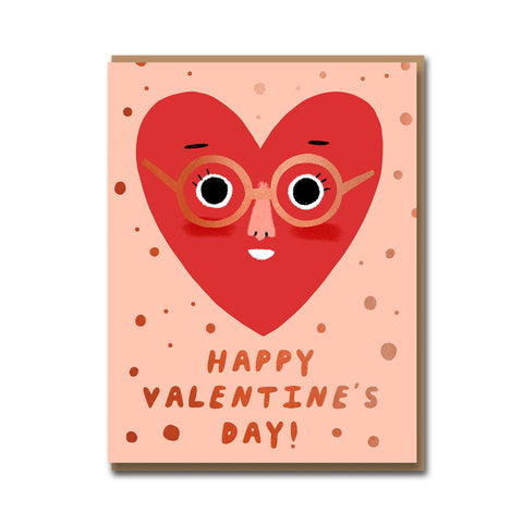 Heart Face Greeting Card