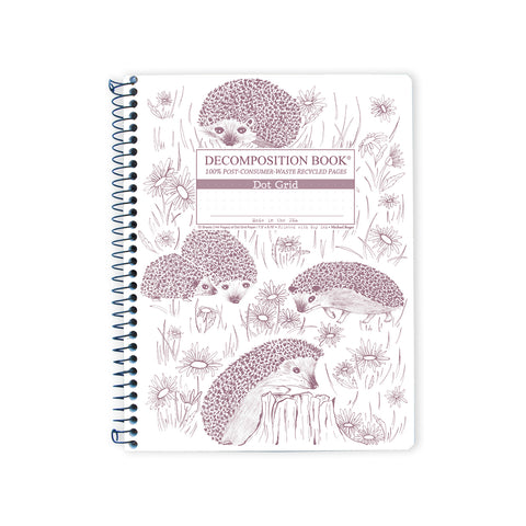 Hedgehogs Large Spiral Notebook