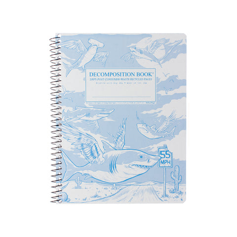 Flying Sharks Large Spiral Notebook