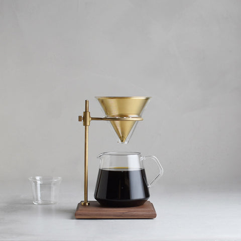 SCS Brass Pourover Coffee Stand Set