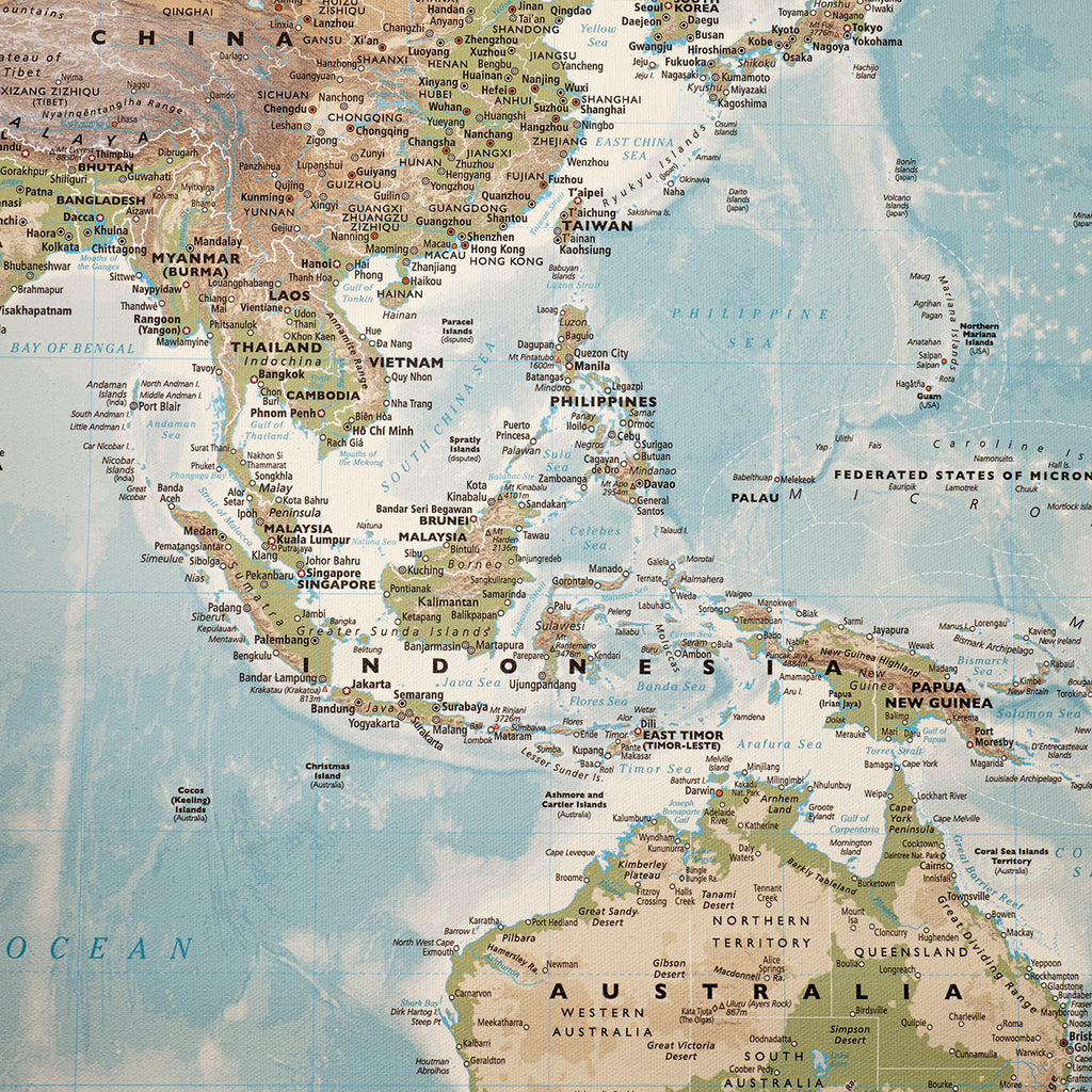 Studio Milligram World Map Canvas
